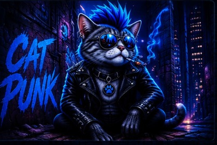 Cat Punk city artwork